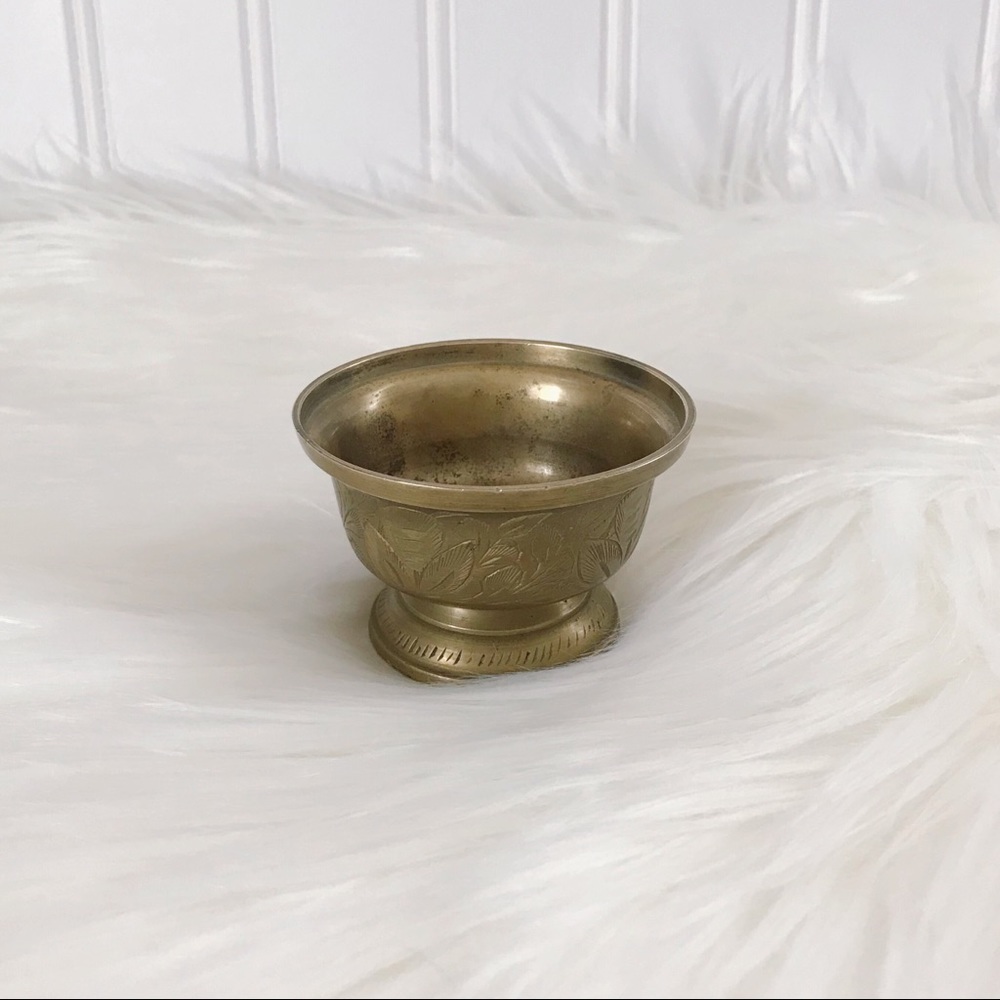 Vtg Brass Candle/Incense Holder